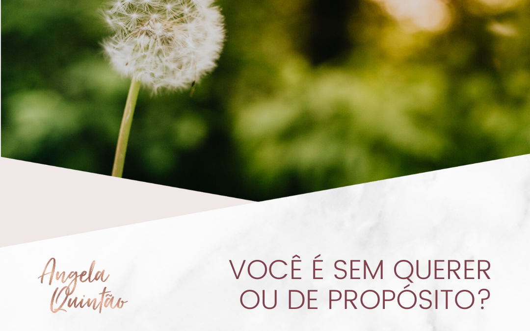 VOCÊ É SEM QUERER OU DE PROPÓSITO?